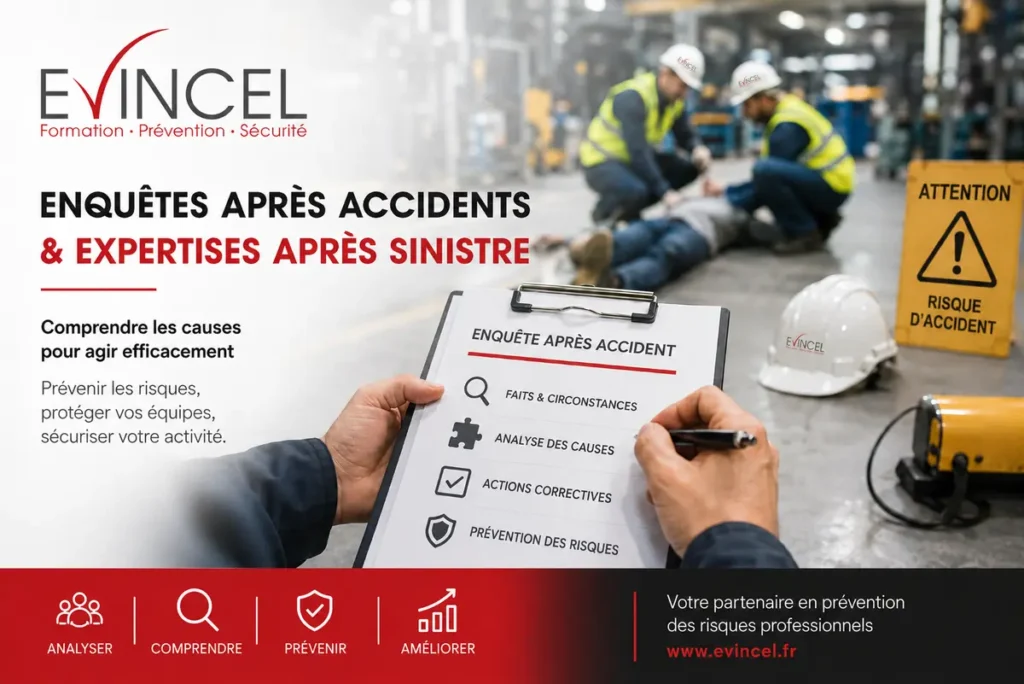 Enquête après accident du travail et expertise après sinistre à Lyon par EVINCEL