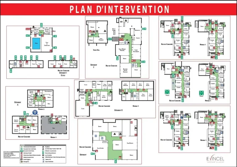 Plan d’intervention incendie multi-bâtiments réalisé par EVINCEL à Lyon